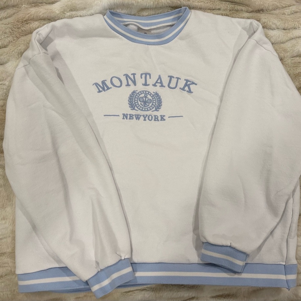 White and Blue Women’s Sweatshirt